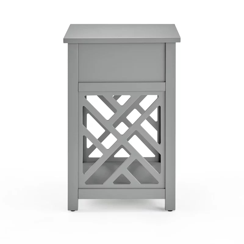 Gray Wood Coffee Table and Two End Tables Set of 3 V38336