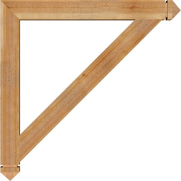 4x22W x 38x22D x 38x22H Traditional Arts & Crafts Rough Sawn Bracket, Western Red Cedar V261