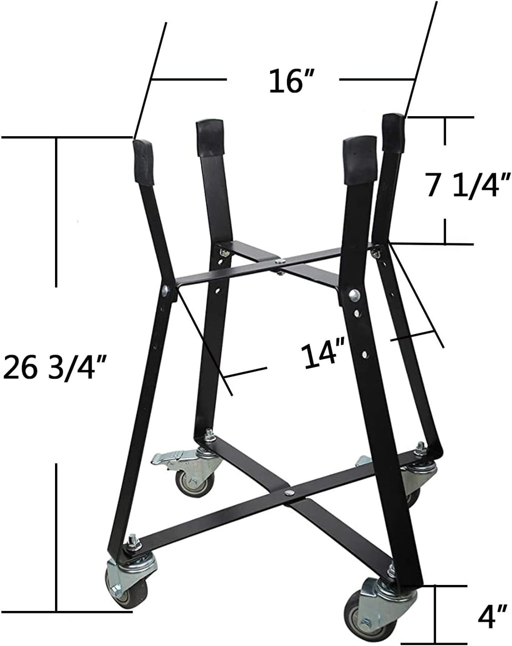 Rolling Cart with Heavy Duty Locking Caster Wheels Powder Coated Steel A475