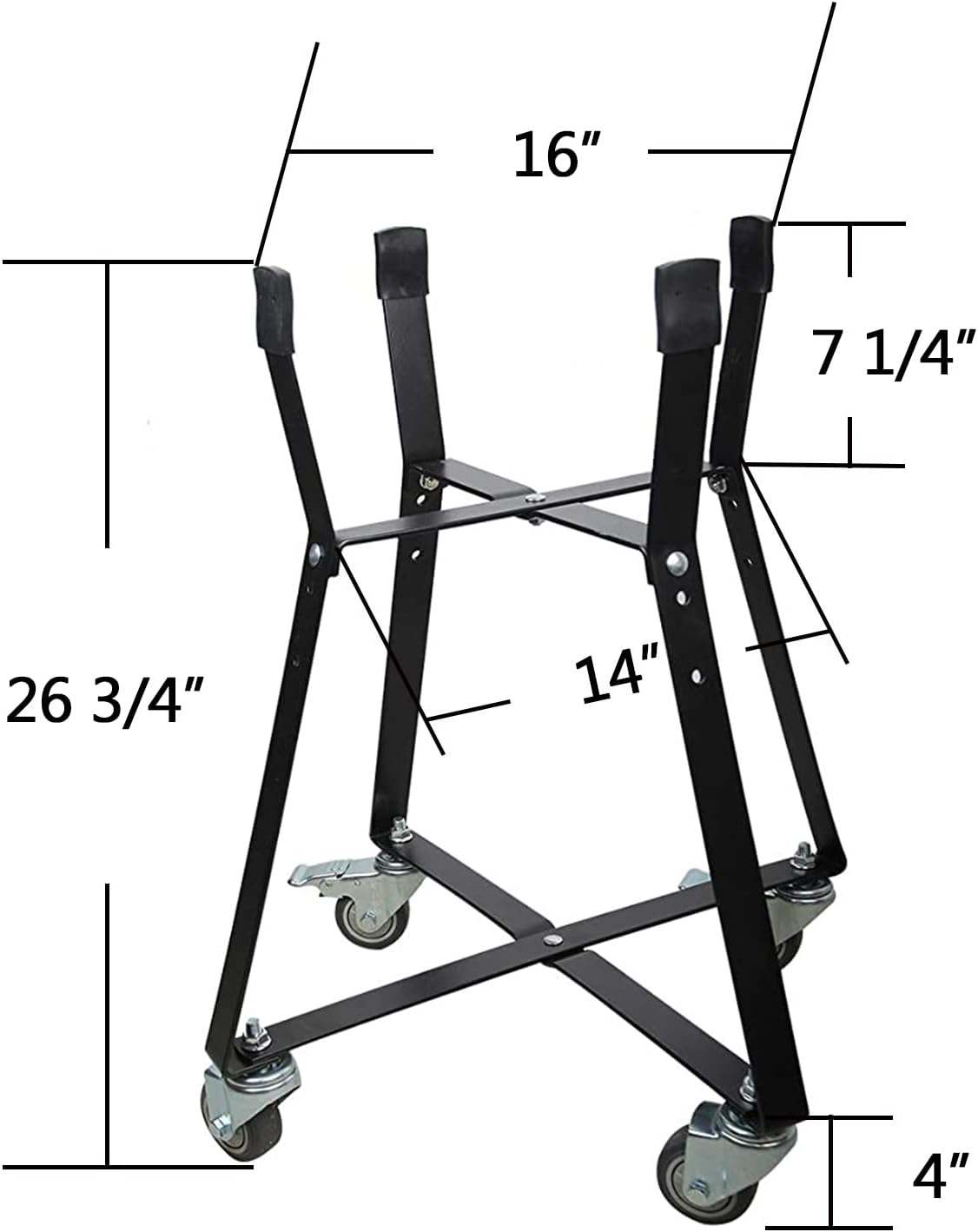 Rolling Cart with Heavy Duty Locking Caster Wheels Powder Coated Steel A475