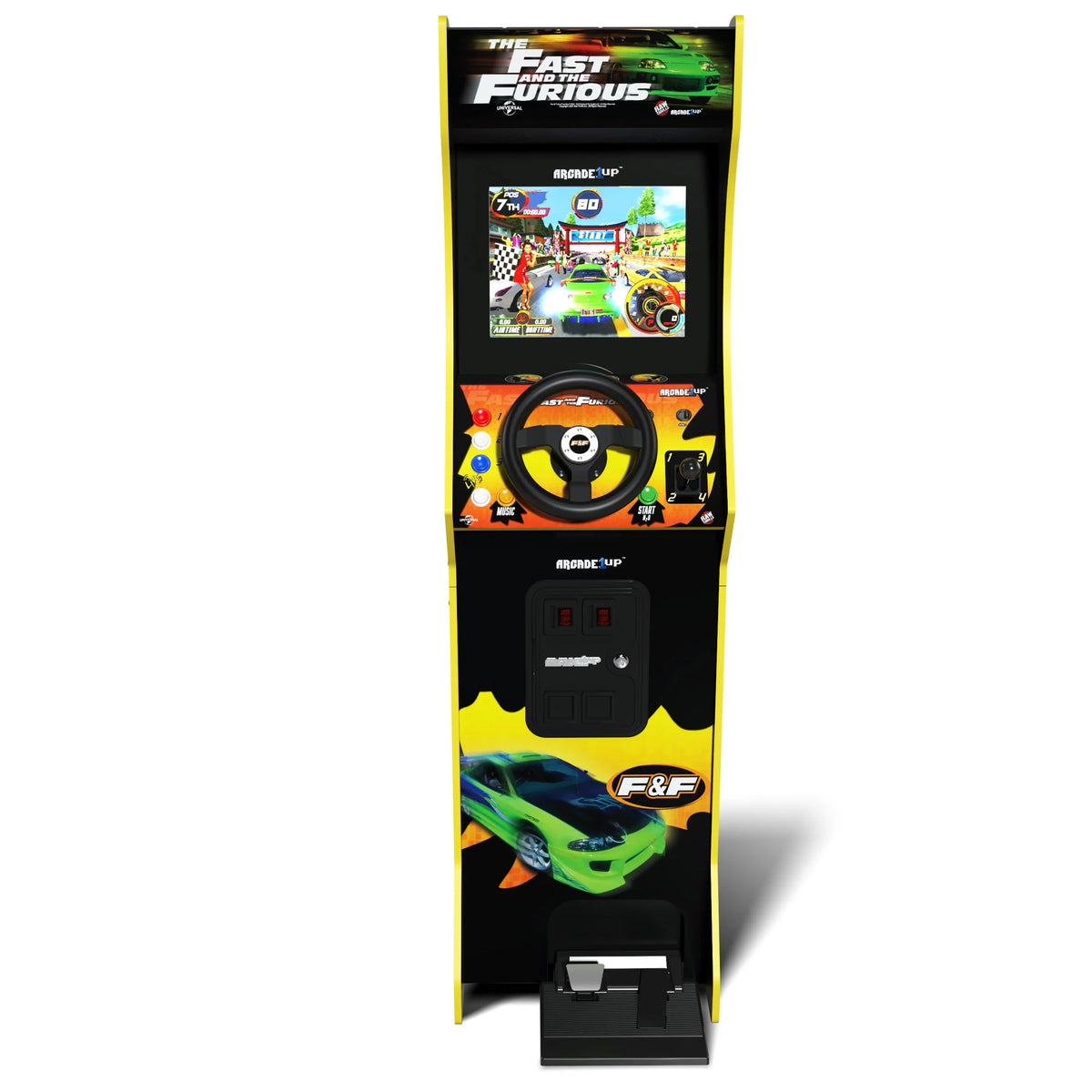 Deluxe Arcade Game with 5-foot-tall Stand-up Cabinet, 2 Classic Games, and 17-inch LCD Screen H35738
