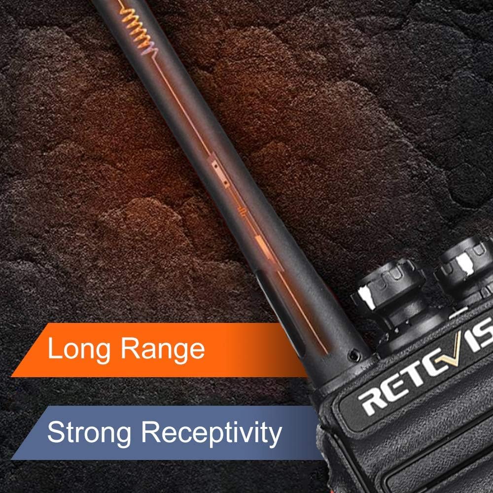 Case of 6 Portable Two Way Radios with Six-Way Multi Gang Charger D733