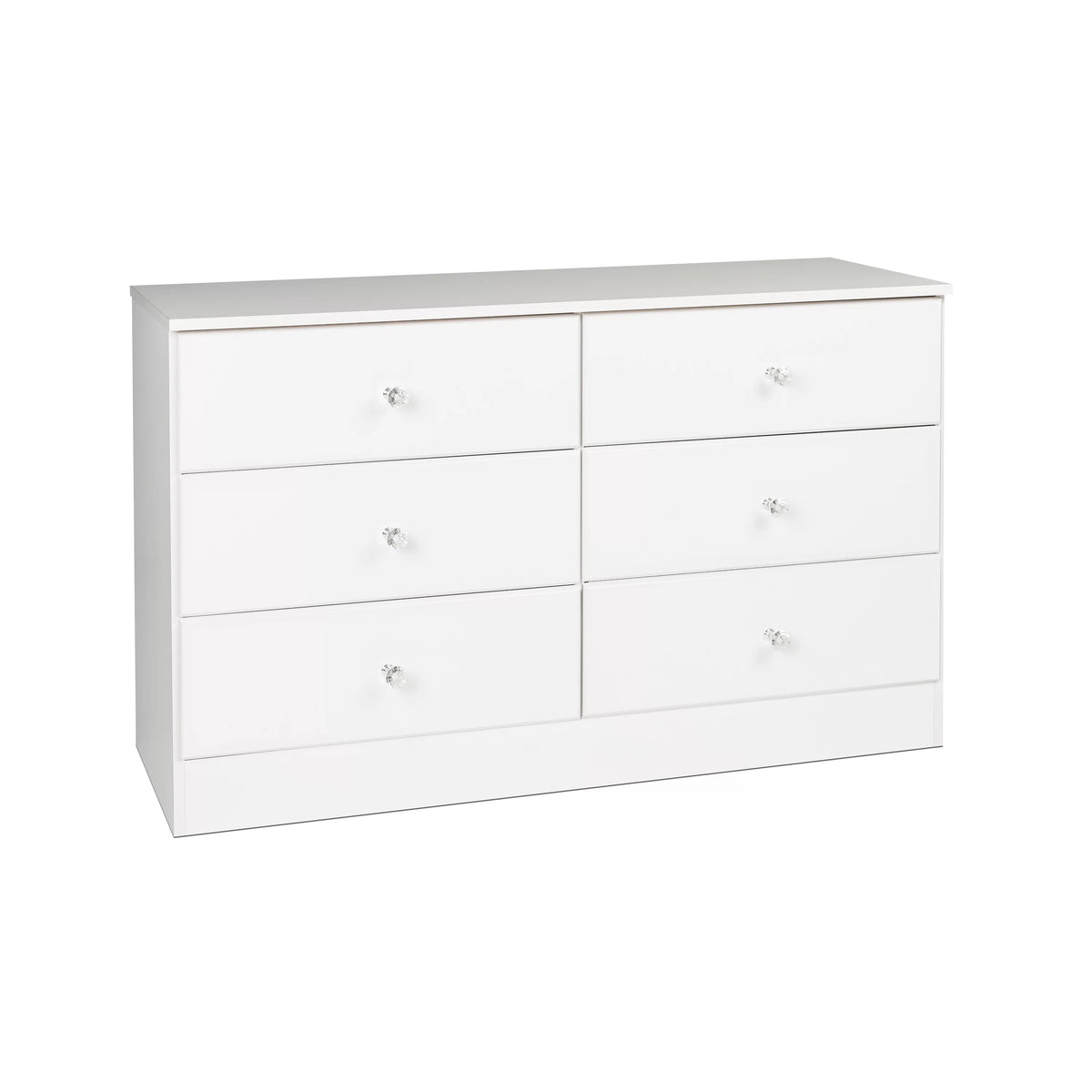 White 6 Drawer Wooden Dresser N395