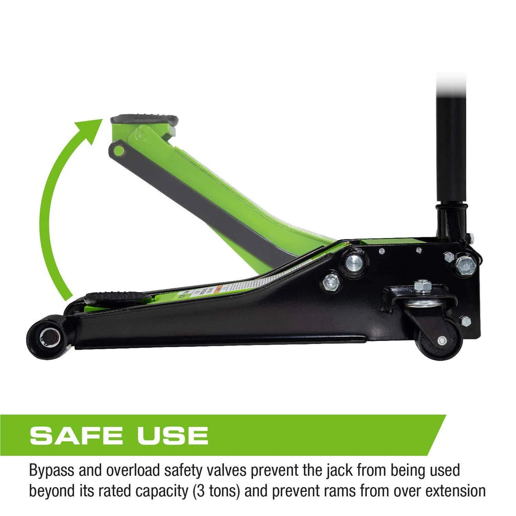 3 Ton Low Profile Quick Rise Steel Floor Jack C238