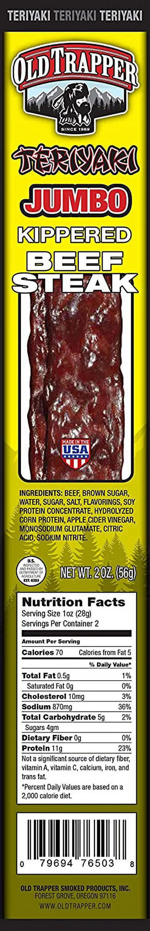 Teriyaki Kippered Beef Steaks 2 oz Box of 12 O54813