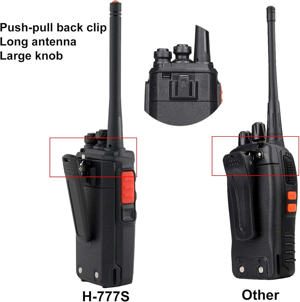 Case of 6 Portable Two Way Radios with Six-Way Multi Gang Charger D733