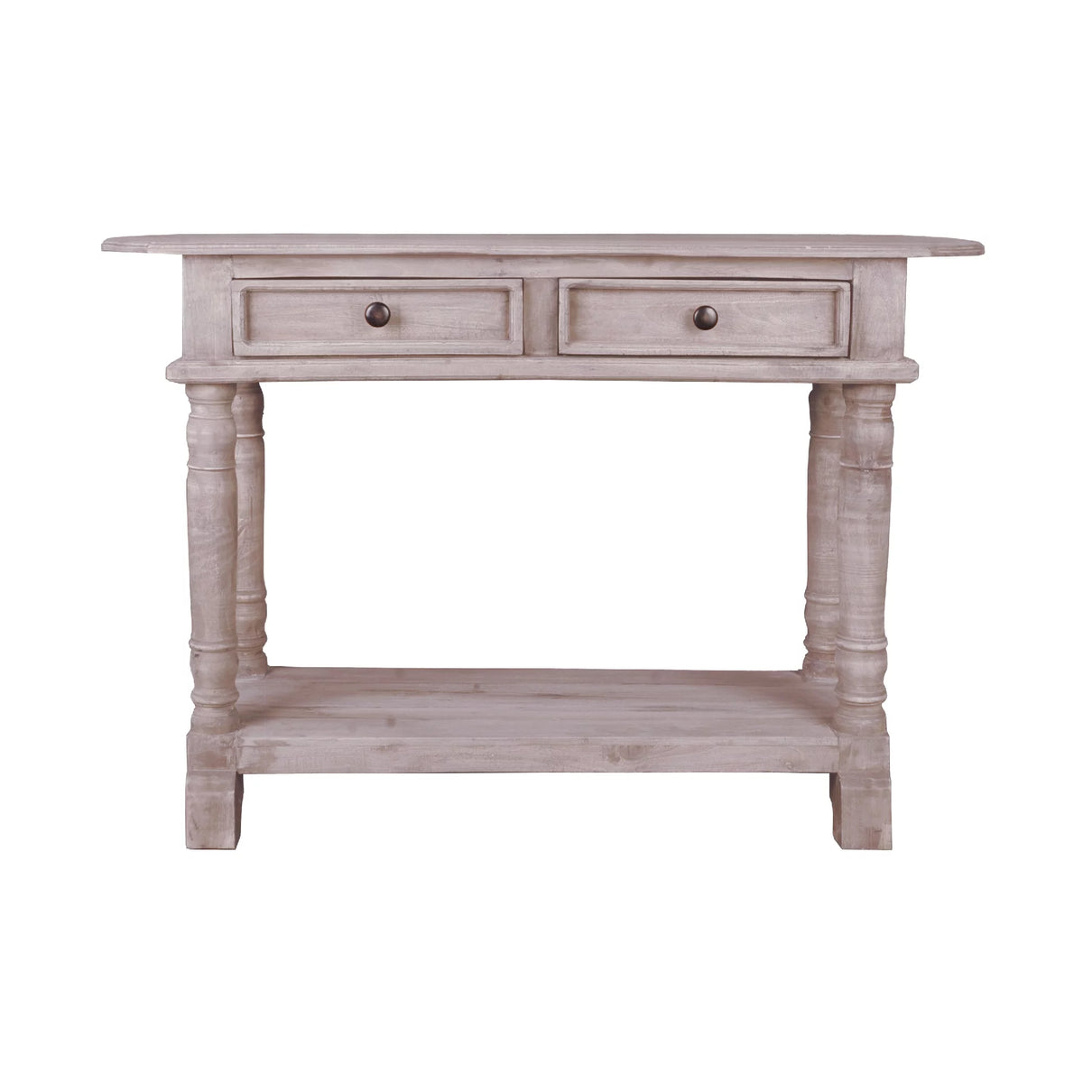 47" Natural Limewash Console Table with Drawers S8881
