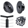 Black Cable Railing Kit 1/8 Sleeves Washer Insert Plug for Wire Rope Metal Posts T316 Stainless Steel Deck Balcony Q9145