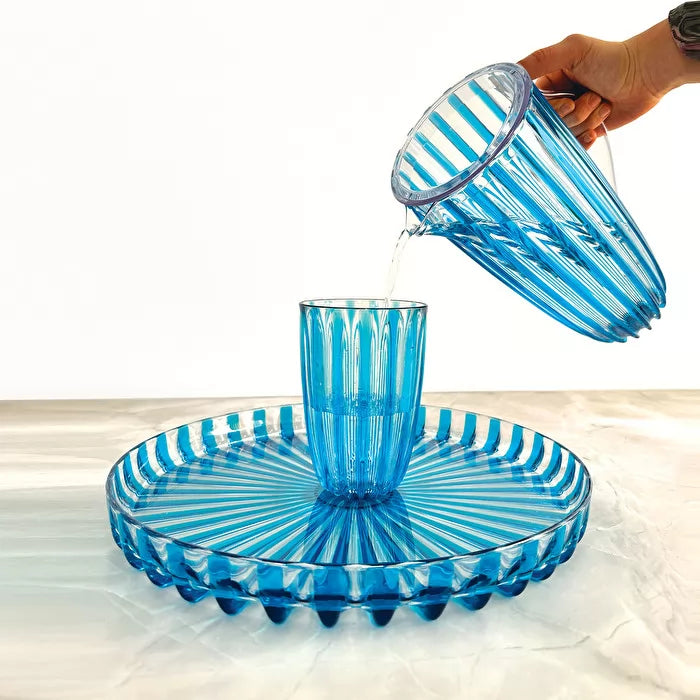 Set of 4 Blue Glasses P173