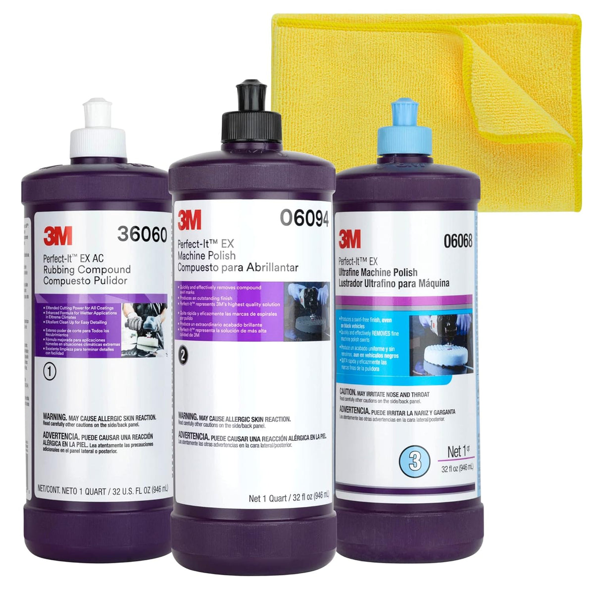 3M Rubbing Compound, Machine Polish, Ultrafine Polish Buffing And Polishing Kit Y64718