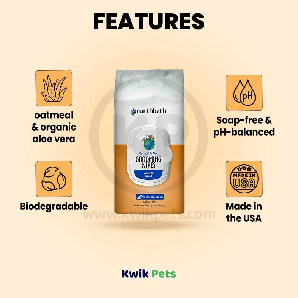 Oatmeal Aloe Grooming Wipes S745317