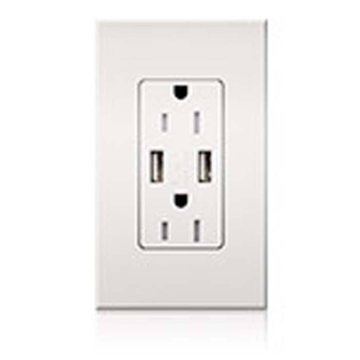 Ivory 15A USB Receptacle U76904