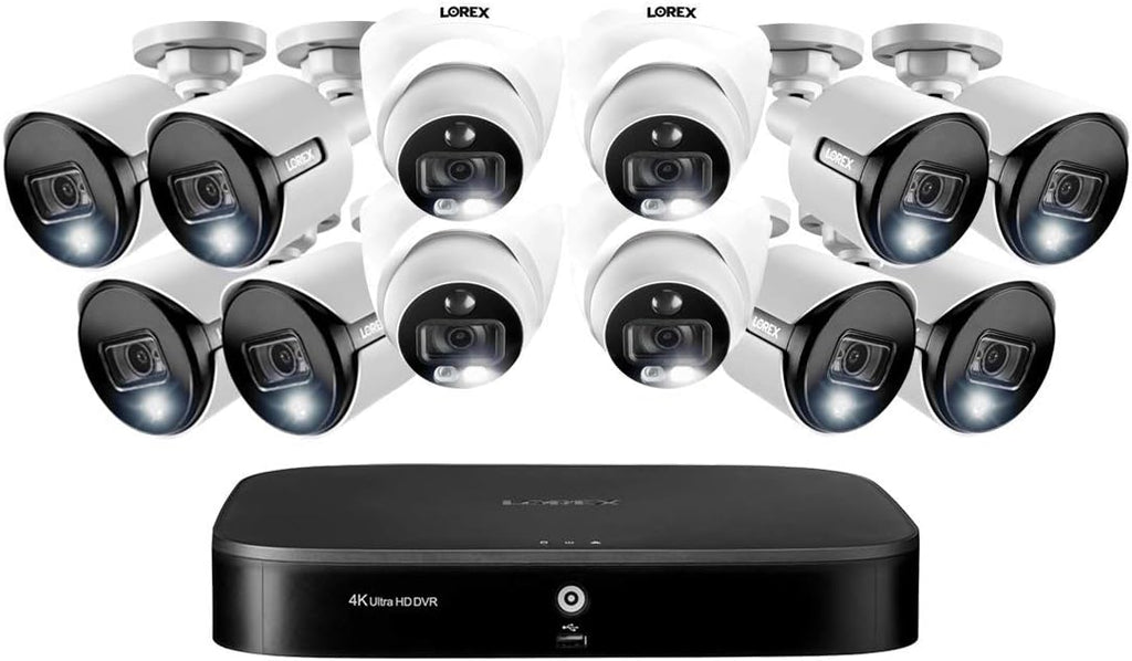 16-Channel 4K UHD DVR Surveillance System with 3TB and 8 Bullet Cameras and 4 Dome Cameras X81260