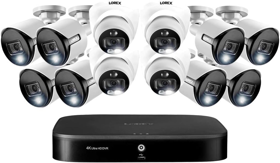 16-Channel 4K UHD DVR Surveillance System with 3TB and 8 Bullet Cameras and 4 Dome Cameras X81260