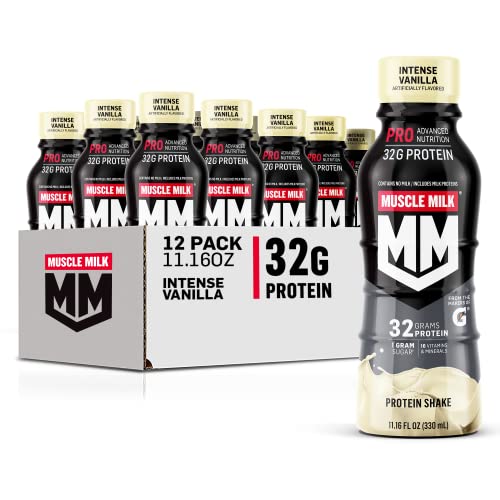 Intense Vanilla Protein Shake 32g Protein 1g Sugar 11.16 Fl Oz Pack of 12 I987906