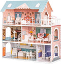 Wooden Dollhouse with Furniture H1045