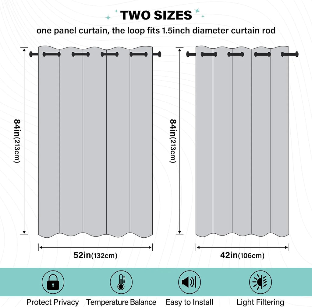 84" Grommet Blackout Curtains C39030