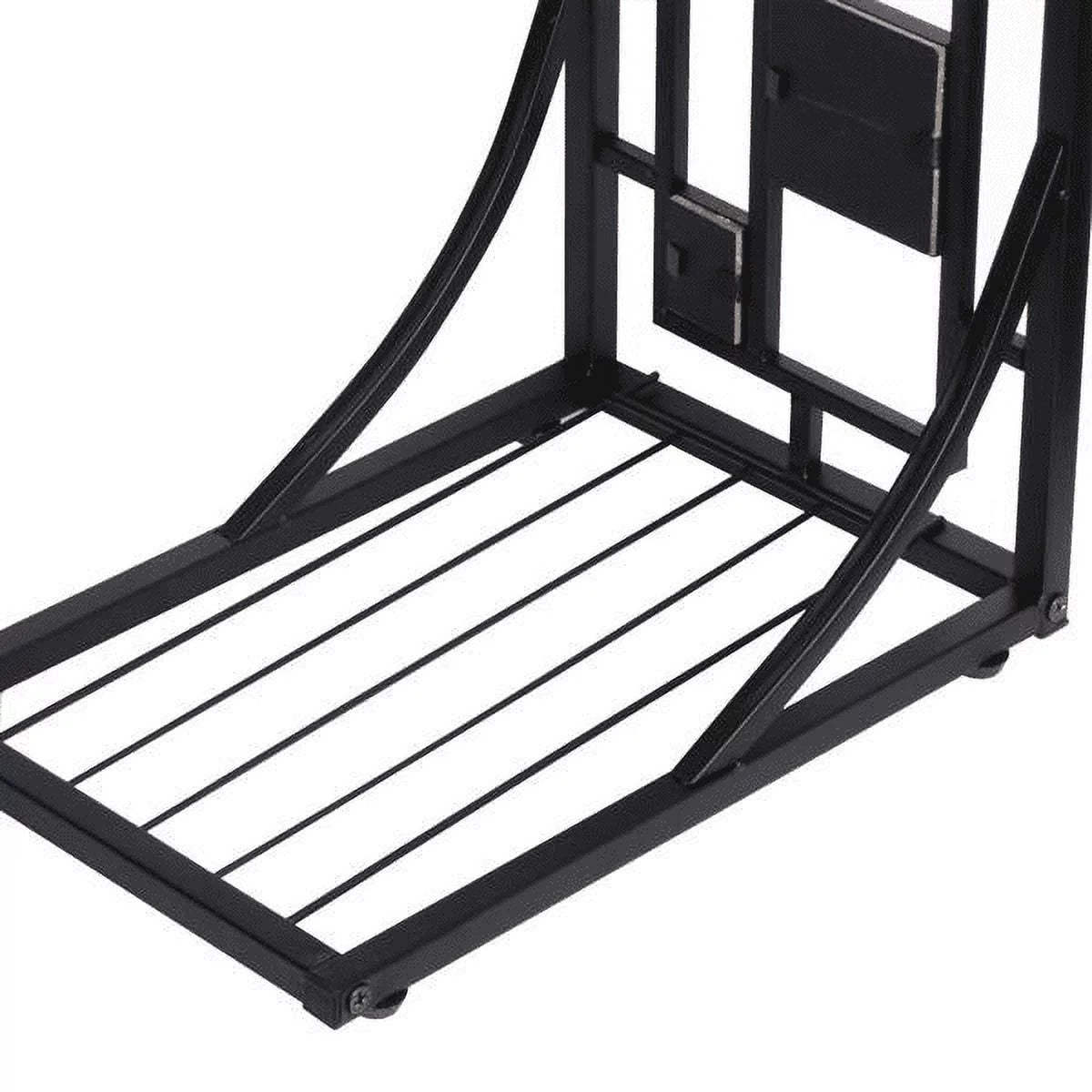 C-Shaped End Table with Geometric Pattern K763