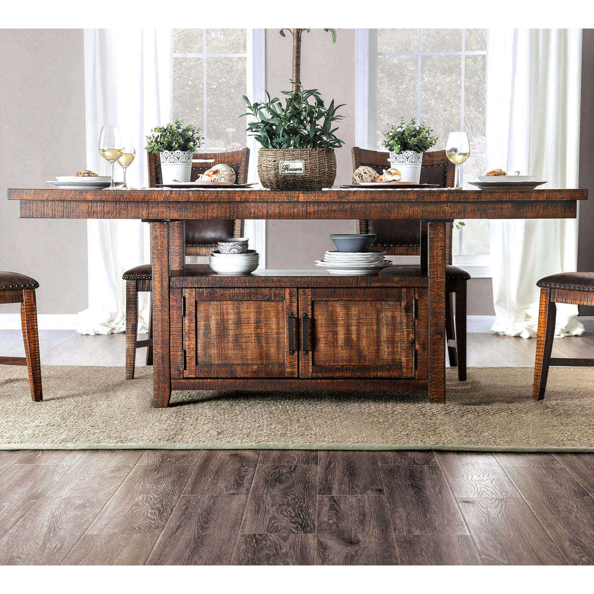 Light Walnut Dining Table P568