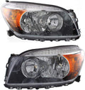For Toyota RAV4 Headlight 2006 2007 2008 Driver and Passenger Side Pair Clear Lens Black Interior Sport Model E284