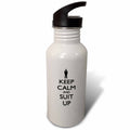 Black and White 21 oz Sports Water Bottle S2403