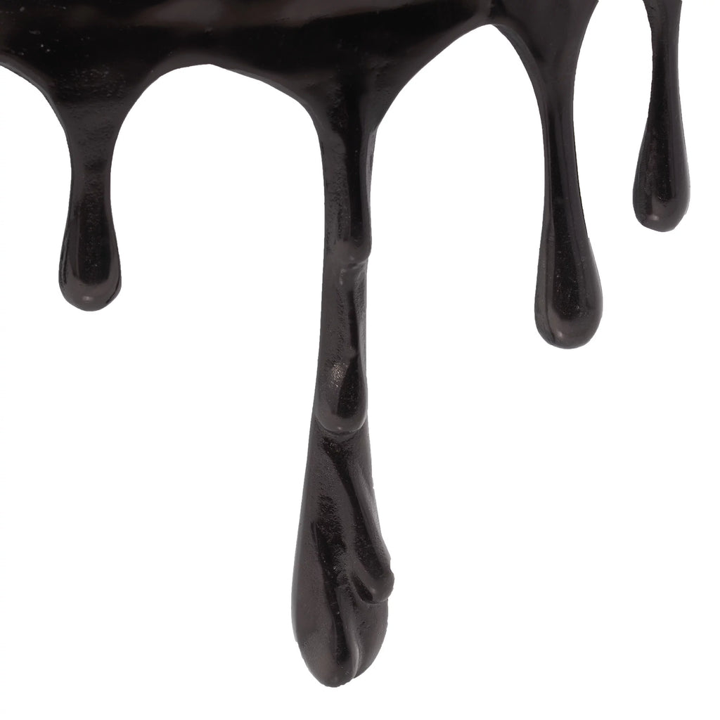 36" x 16" Black Aluminum Glass Top Coffee Table H863