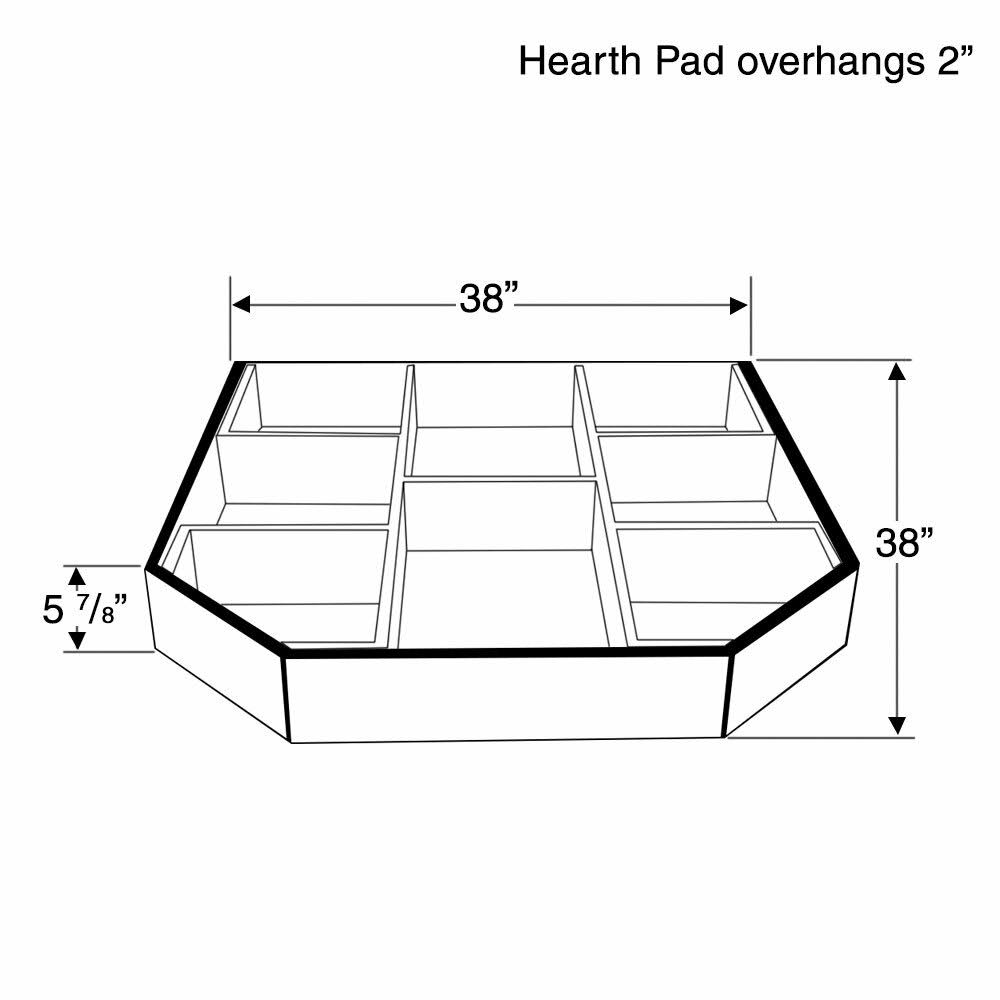 40'' x 40'' Hearth Pad Riser D5120