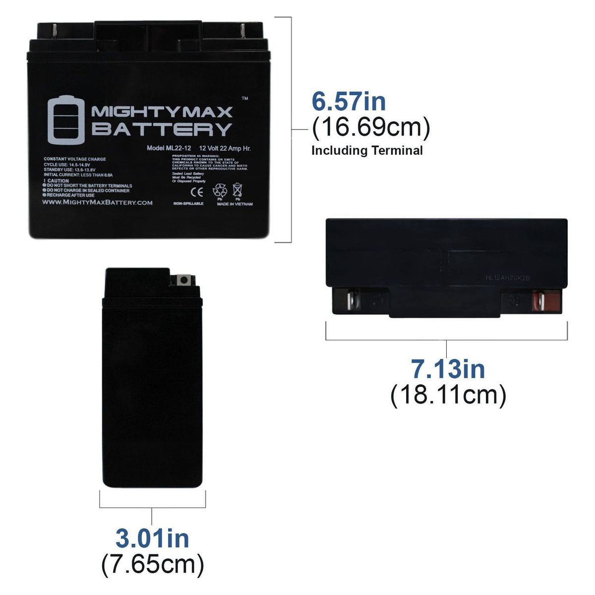 12V 22Ah Battery 4 Pack T509