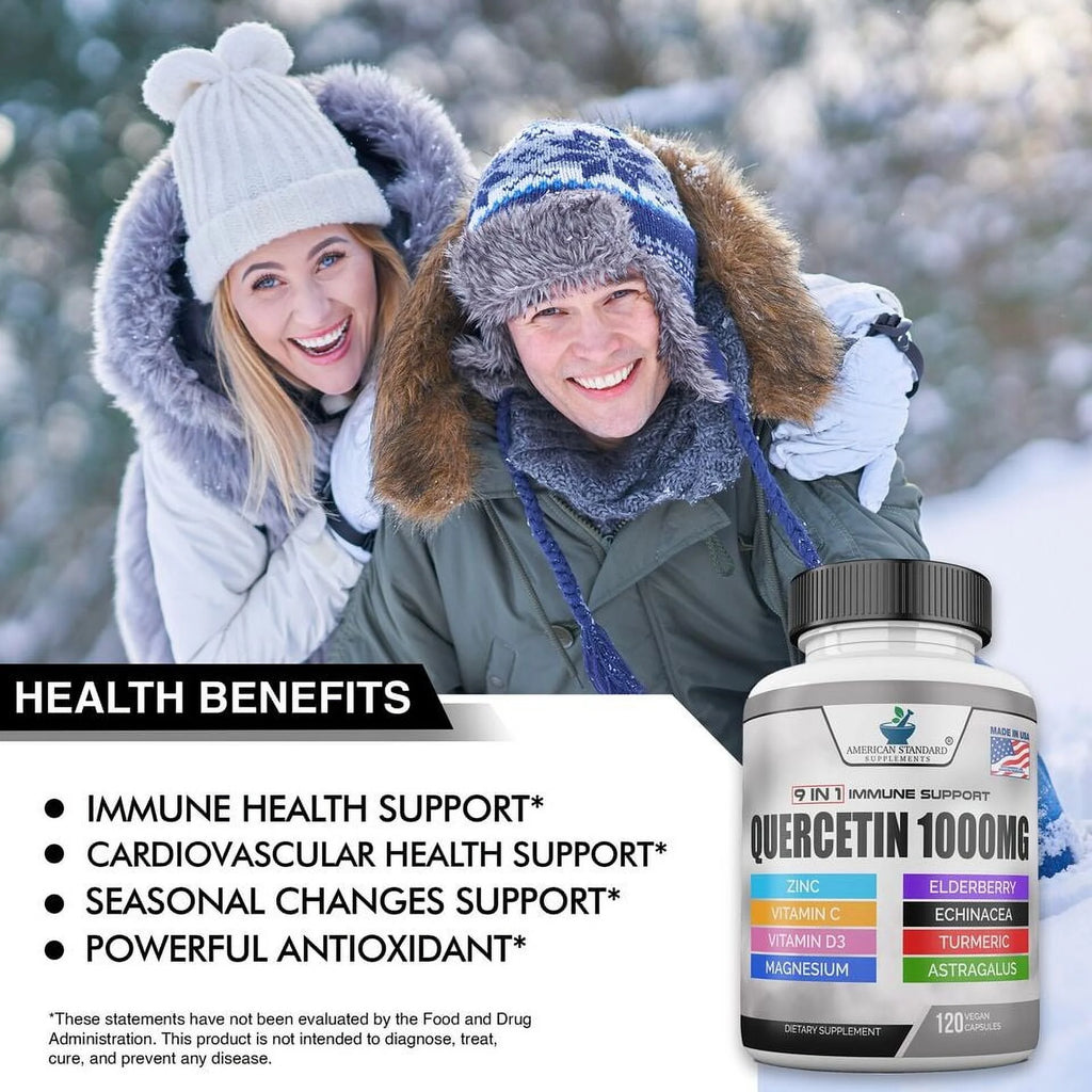 Quercetin 1000mg Magnesium 120 Capsules H46760