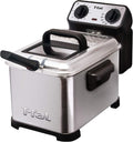 Stainless Steel Mini Deep Fryer with Removable Lid, Silver, Pack of 2 T320