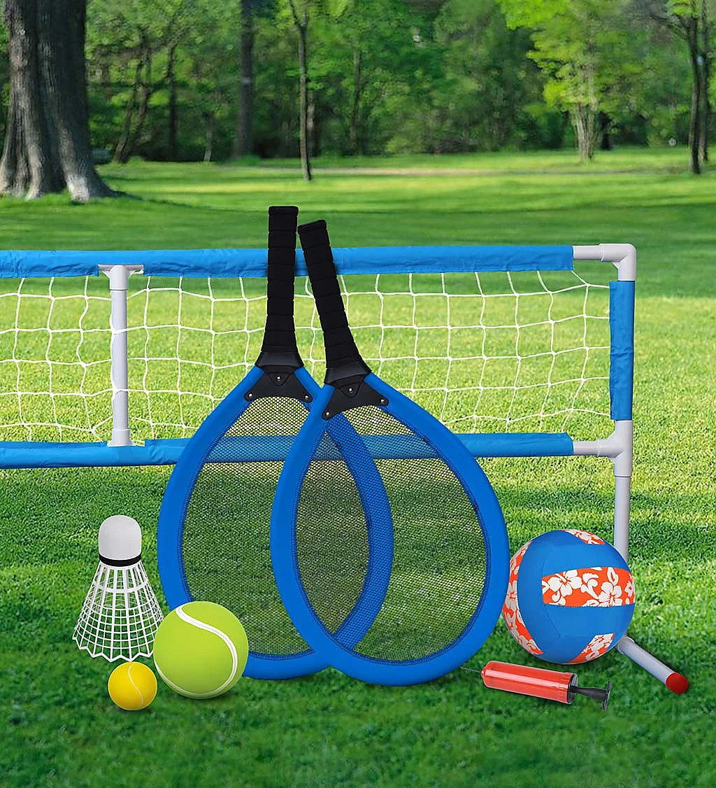 3-in-1 Oversized Tennis Badminton and Volleyball Outdoor Game Set Y38354