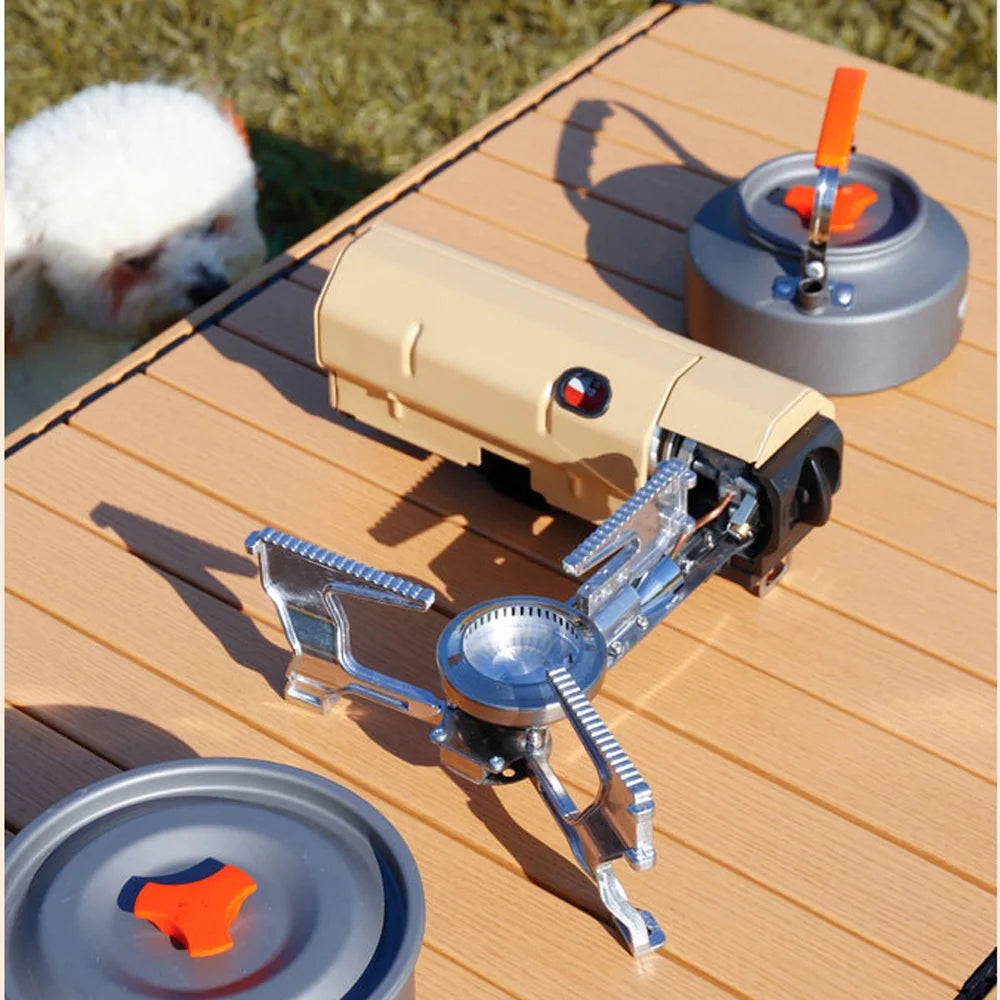 Portable Folding Butane Camping Stove 2600W with Electronic Ignition Carrying Bag X202241